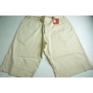Isaia Napoli Bermuda Cotton Blend Khaki Brown Shorts 50R BRAND NEW